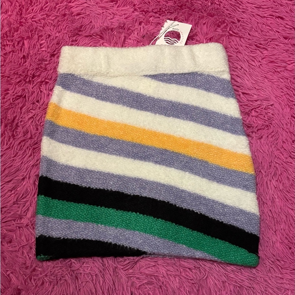 Anthropologie Pull-On Stripe Sweater Mini Skirt Women Size XS